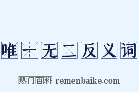 唯一无二反义词是什么意思的图片